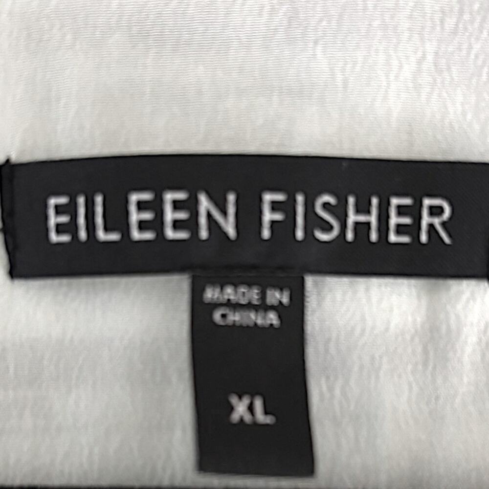 Eileen Fisher | XL | 100% Silk Sheer Mint Green Sleeveless Button-Up Blouse Top - Picture 3 of 5